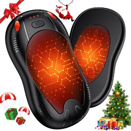 Електричний грілка для рук з акумулятором 10000mAh, 2 шт. в комплекті, 3 режими нагріву, USB, для кемпінгу та активного відпочинку