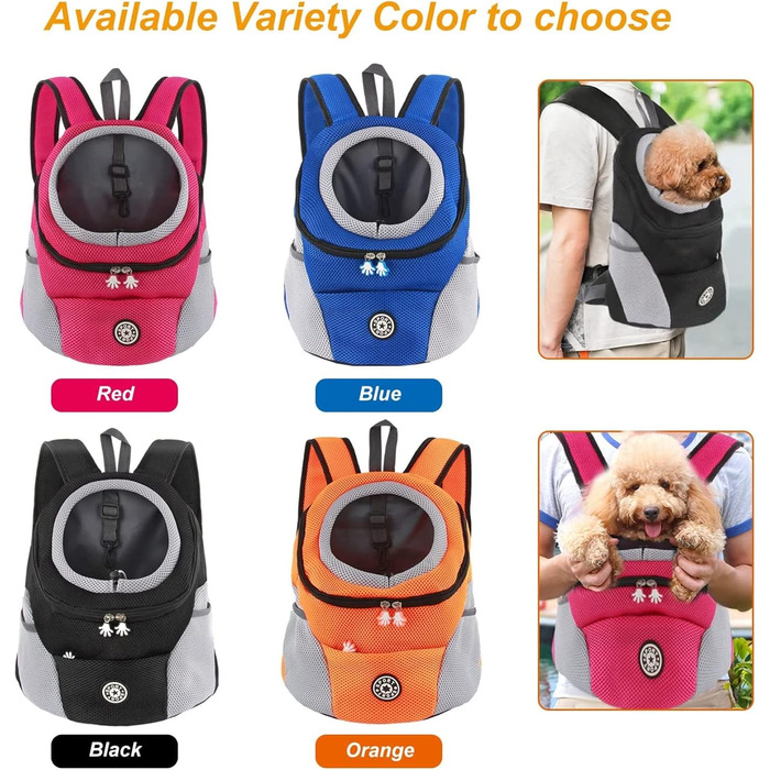 Шлейка для собак та цуценят, переноска-рюкзак, блакитна (L)