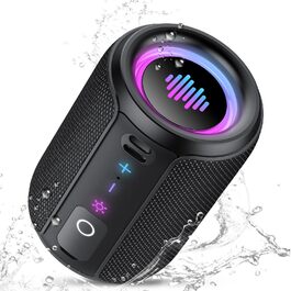 Bluetooth колонка 15W, портативна, водонепроникна IPX7, 12 год автономії, TWS, для спорту, вечірок, подорожей - Dark
