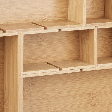 Relaxdays Bamboo Drawer Insert, Adjustable