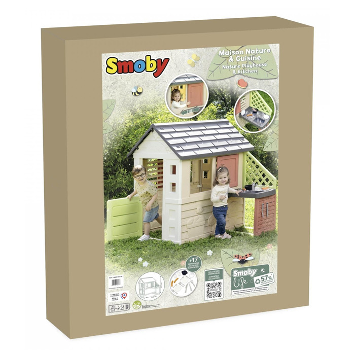 Ігровий будинок Smoby Nature з кухнею та 17 аксесуарами