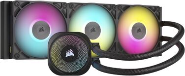 Система водяного охолодження Corsair iCUE LINK Titan 240 RX RGB для CPU (240 мм) - 2 вентилятори RX120 RGB, сумісна з Intel LGA 1851/1700, AMD AM5/AM4, хаб iCUE LINK, чорний колір