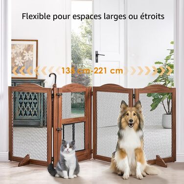 Захисний бар'єр для каміну Unipaws, огорожа для собак, перегородка, 6 панелей, без свердління, білий (коричневий)