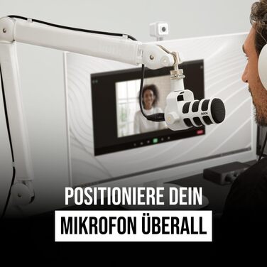 Шарнірний штатив RØDE для студійних мікрофонів (PSA1+, білий)