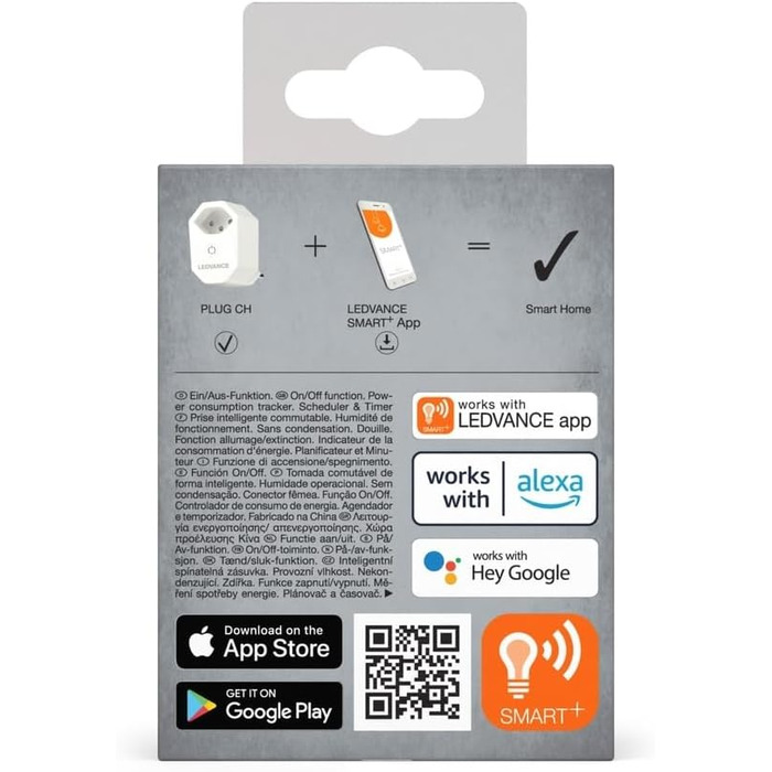 LEDVANCE Smart Plug - Розумна розетка з 3 розетками, USB, WiFi, захист від перевантаження та стрибків напруги, керування через додаток, Alexa, Google