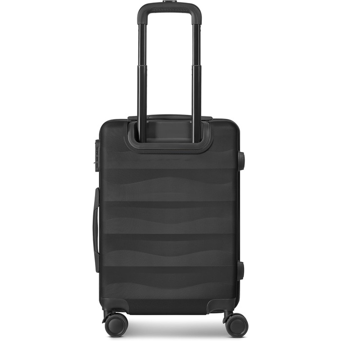 Набір валіз Smartbox Hartschalen 3-в-1 для жінок та чоловіків | Легкі та міцні валізи з ABS-пластику | 4 колеса, кодовий замок (Чорний, S (55 см))