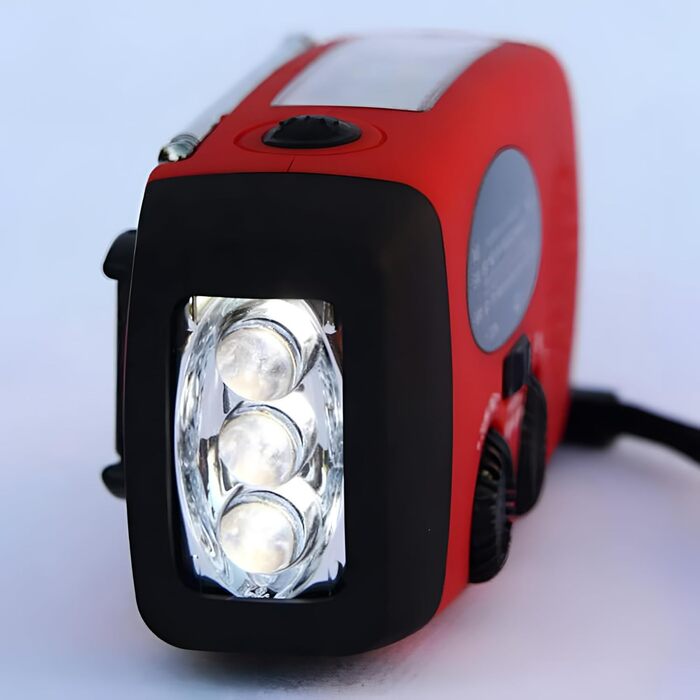 Радіо на сонячній батареї BSTCAR з ручним зарядом, USB-зарядкою, ліхтариком та AM/FM, для дому та відпочинку на природі