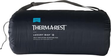 Therm-a-Rest Basecamp Саморозкладаний килимок для кемпінгу з піносполучного матеріалу, WingLock-Ventil, для дорослих, розмір Regular, 50,8 x 183,9 см, блакитний Poseidon