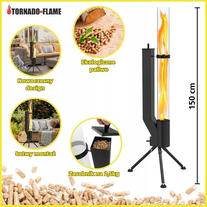 Обігрівач-парасолька Tornado Flame 150 см, 6 кВт