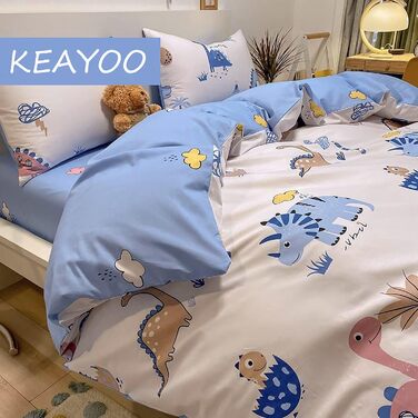 Дитяча постільна білизна 100x135 см з малюнком олівцем (Тварини та дерева), 100% бавовна, білий колір, на блискавці