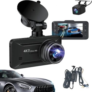 Відеореєстратор Osmo Dashcam Pro 4K: автомобільна камера з двома об'єктивами, нічне бачення, 3.94