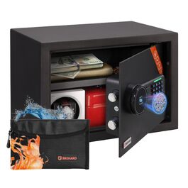 Сейф для дому Business XL Safe Tresor 50x35x36 см з біометричним датчиком, вогнестійкий, 60л для документів A4
