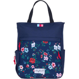 Spear Rucksack - Unisex, Hygge City Backpack, Ladies' Backpack, Leisure Backpack, Office, Sport, Leisure - A4 Size - 12788 (12790 Blue Flower (5))