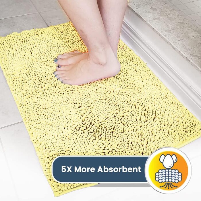Гігроскопічний килимок Muddy Mat® з мікрофібри для дому та тварин, протиковзний та придатний для прання, жовтий, 76,2 x 48,3 см