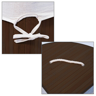 Relaxdays Bamboo Laundry Basket