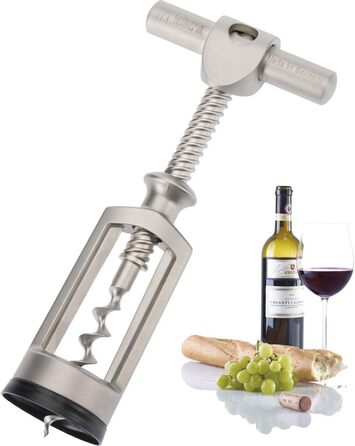 Westmark Bottle Opener with Cork Remover, Monopol Edition, Steel/Zinc Die-Cast, Chianti, Satin Finish, 62553380