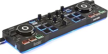 DJ контролер Hercules DJControl Starlight - портативний 2-Deck з 8 Pads, Serato DJ Lite для PC/MAC
