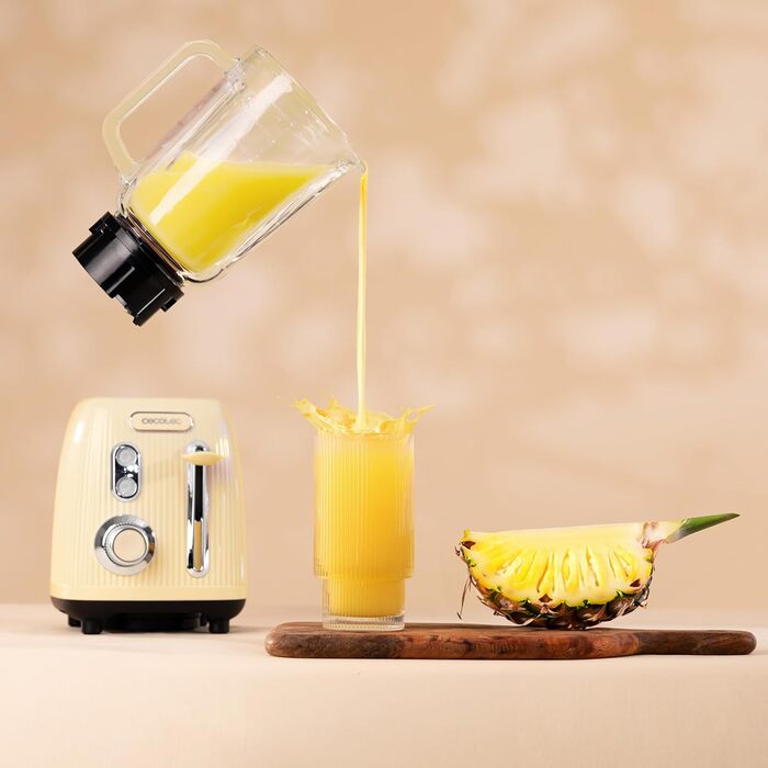 Cecotec Retro Power Stand Mixer - Black Titanium Finish, 1200W, 1.5L, 2-Speed, Green/Yellow Vintage Design