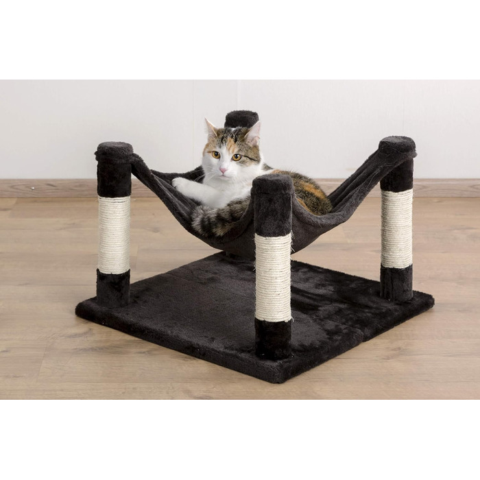 Кішка-гамак Kerbl Samira для котів, м'який, з сизалевими стовпчиками для догляду за кігтями