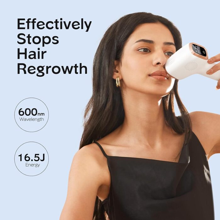 IPL пристрій для епіляції Innza з охолодженням, 999 999 імпульсів, 9 рівнів потужності, для обличчя, зони бікіні та тіла