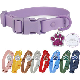 Персоналізоване собаче нашийник з металевою застібкою: напис та номер телефону, регульовані розміри для великих та середніх собак (Collar 07)