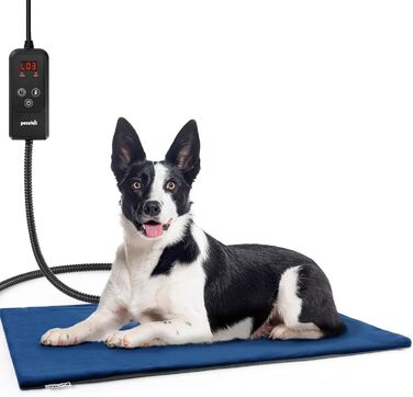 Електричний килимок для домашніх тварин Pecute - обігрівач для собак та котів, 40x50 см (M) / 90x60 см (XL) з контролером