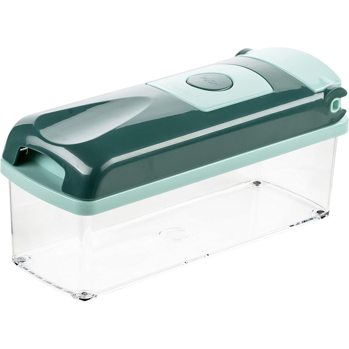 Genius Nicer Dicer Plus (18 частин) - набір для нарізки овочів та фруктів, кухонний інструмент, набір для нарізки кубиками, соломкою, слайсами (смарагдовий)