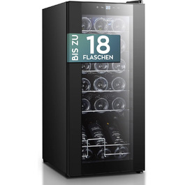 Витримайте вино з комфортом: Витриманий винний холодильник HEINRICHS 50L (18 пляшок) з LED-підсвіткою та сенсорним керуванням