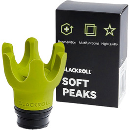 BLACKROLL® Масажний пістолет: міні масажер для м'язів та фасцій з USB-C, 4 насадки, 4 рівні інтенсивності, для зняття болю та розслаблення (Soft Peak)