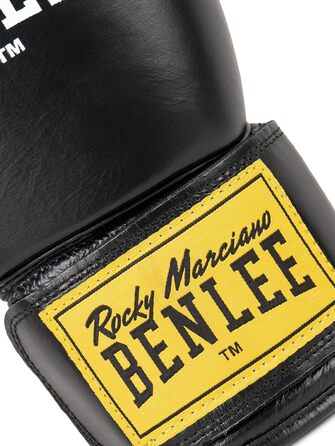 Боксерські рукавички BenLee з натуральної шкіри Fighter Black/Red, 16 oz, одинарні