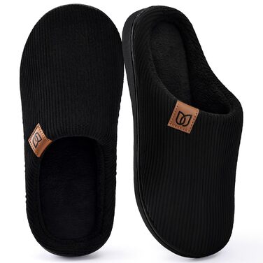 Тапочки чоловічі WateLves з корду та піною Memory Foam, антиковзкі, теплі, зручні, смугасті, чорні, 40/41 EU