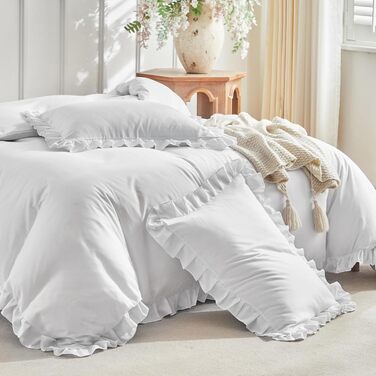 Комплект постільної білизни Lekesky 135x200 (4 шт.) - сірий, квітковий принт, поліестер мікрофібра, з блискавкою