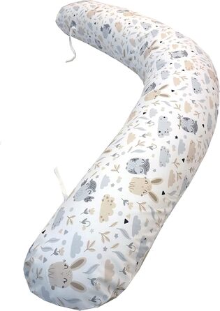 Подушка для годування та вагітності Emi&Sam 170см, чохол (тільки чохол), принт 