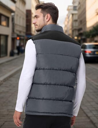 Чоловіча зимова жилетка AIEOE для активного відпочинку, тепла термо-жилетка з капюшоном, сіра, розміри EU S-XL
