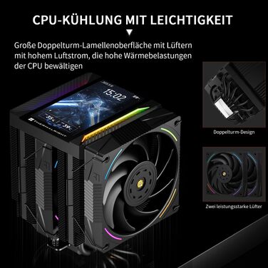 Кулер для процесора Thermalright Peerless Assassin 120 VISION MAX ARGB Black, 2 вентилятори TL-K12 PWM, 5