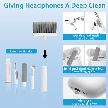 Набір для чищення техніки 22 в 1: клавіатура, навушники, планшети, телефони. З підставкою для зап'ястя