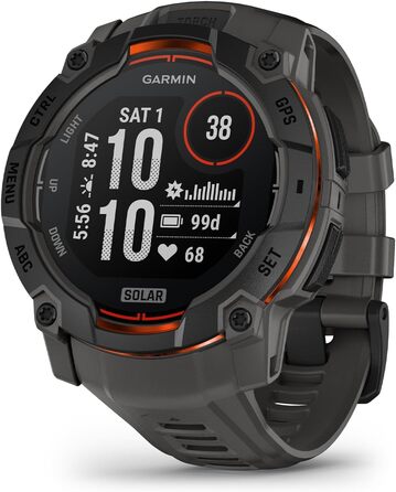 Годинник Garmin Instinct 3 Solar, 50 мм - сонячна зарядка, один розмір