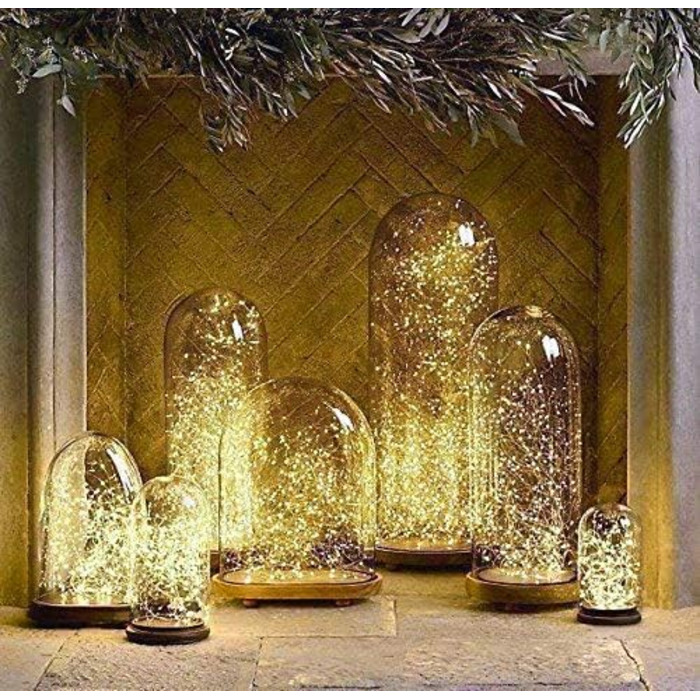 LED гірлянда SALCAR, 1000 світлодіодів, 20м, мідний дріт, 8 режимів, вологостійка, для декору кімнат, ялинок, саду, вечірок, святкування, тепле біле світло