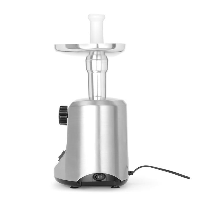 М'ясорубка електрична HENDI з насадками для ковбас, стейків та 3 трубочками для фаршу, 400 Вт, рожева