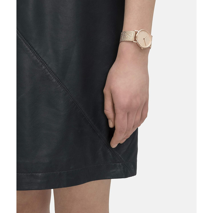 Годинник жіночий LIEBESKIND BERLIN – кварцовий, 34 мм, сітка з гліттером, водостійкий 5ATM, рожеве золото