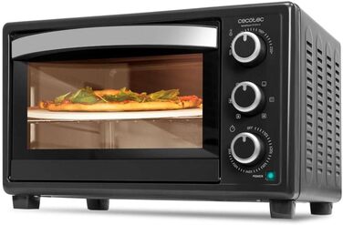 Мультифурна Cecotec Bake&Toast 1090 Black: 1000 Вт, 26 л, таймер, регулювання температури до 230ºC, дека, решітка, щипці