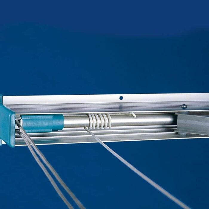 Сушарка для білизни на стелю JUWEL Samba 200 (13,7 м сушки, для великих речей/постільної білизни, регулювання висоти до 120 см)