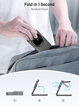 Зарядний пристрій 3-в-1 MagSafe для Samsung Galaxy S25 Ultra/S24 та Galaxy Watch Ultra/8/7/6 (Чорний)