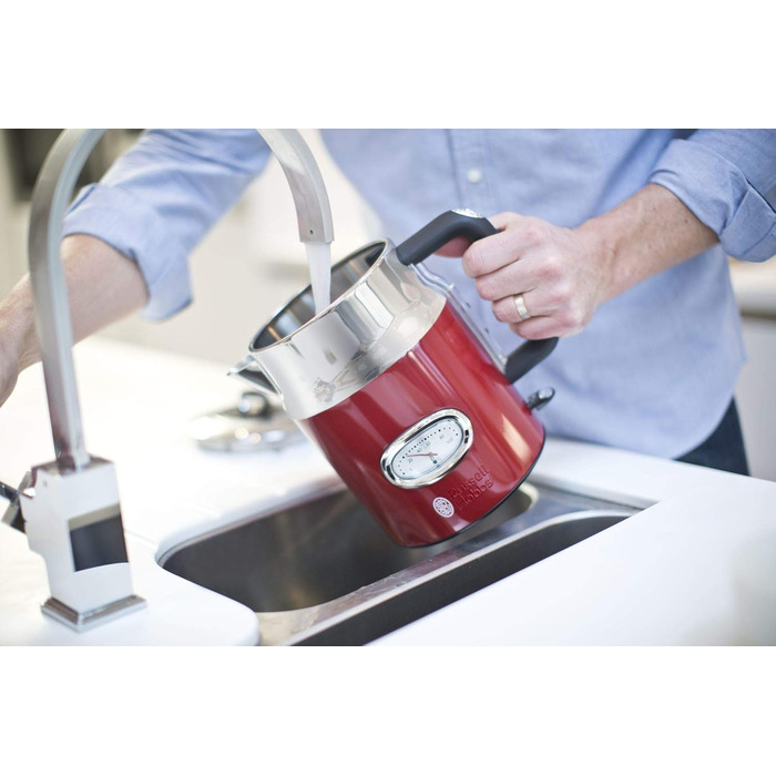 Тостер Russell Hobbs Retro з нержавіючої сталі [для 2 тостів] з підігрівачем для бургерів, 6 рівнів підсмажування, функція розморожування та підігріву, 1300 Вт, Vintage 21680-56