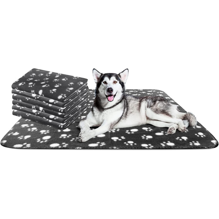 М'яка флісова підстилка для собак та котів Nobleza, 75х75 см, чорна