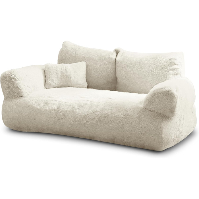 Софа для котів Noviclass Simba: м'яке ліжко для котів та собак, 70x48 см, з подушкою, знімний чохол (кремовий)