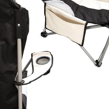 Крісло кемпінгове Spetebo XXL Deluxe бежеве, до 150 кг - широке, зручне, стабільне