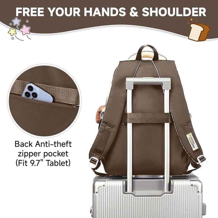 Шкільний рюкзак IvyH для дівчаток, водонепроникний, для 5-9 класів, з нейлону, велика місткість, зелений (хакі)