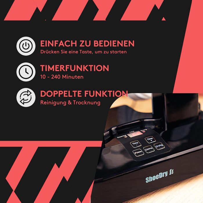 ShoeDry Ozone - Shoe Dryer & Shoe Refresher - Ozone Technology - Kills Bacteria and Fungi - No Unpleasant Odors - Fresh and Clean Shoes - Energy Efficient.