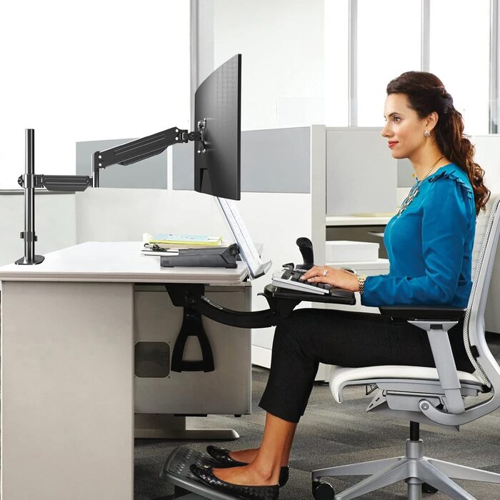 Кріплення для монітора Pholiten 13-32 дюймів: газ, 360° оберт, нахил, VESA 75/100